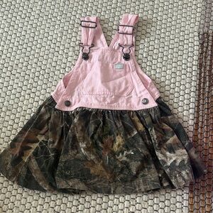 Pink and Camouflage Overall Dress
